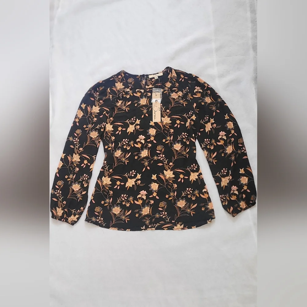 NWT! les Serein Women's Bohemian Print Blouse Size Medium - Picture 5 of 9